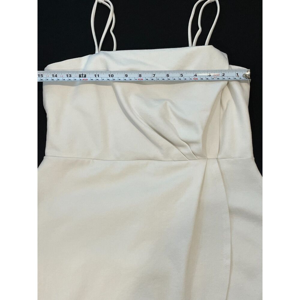 ~ Lulu's Lg Cocktail Mini Dress White Bodycon Hoco Dance Semi-Formal Stretch - Picture 9 of 13
